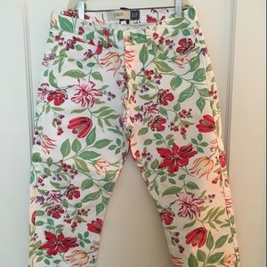 Vintage GAP Capri Flower White Color Button Pan 6